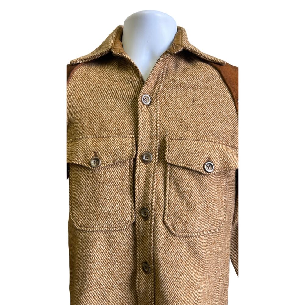 🧥 Woolrich S Tan Field Overshirt Jacket Country-Coded Heritage Workwear Cozy - Picture 2 of 5